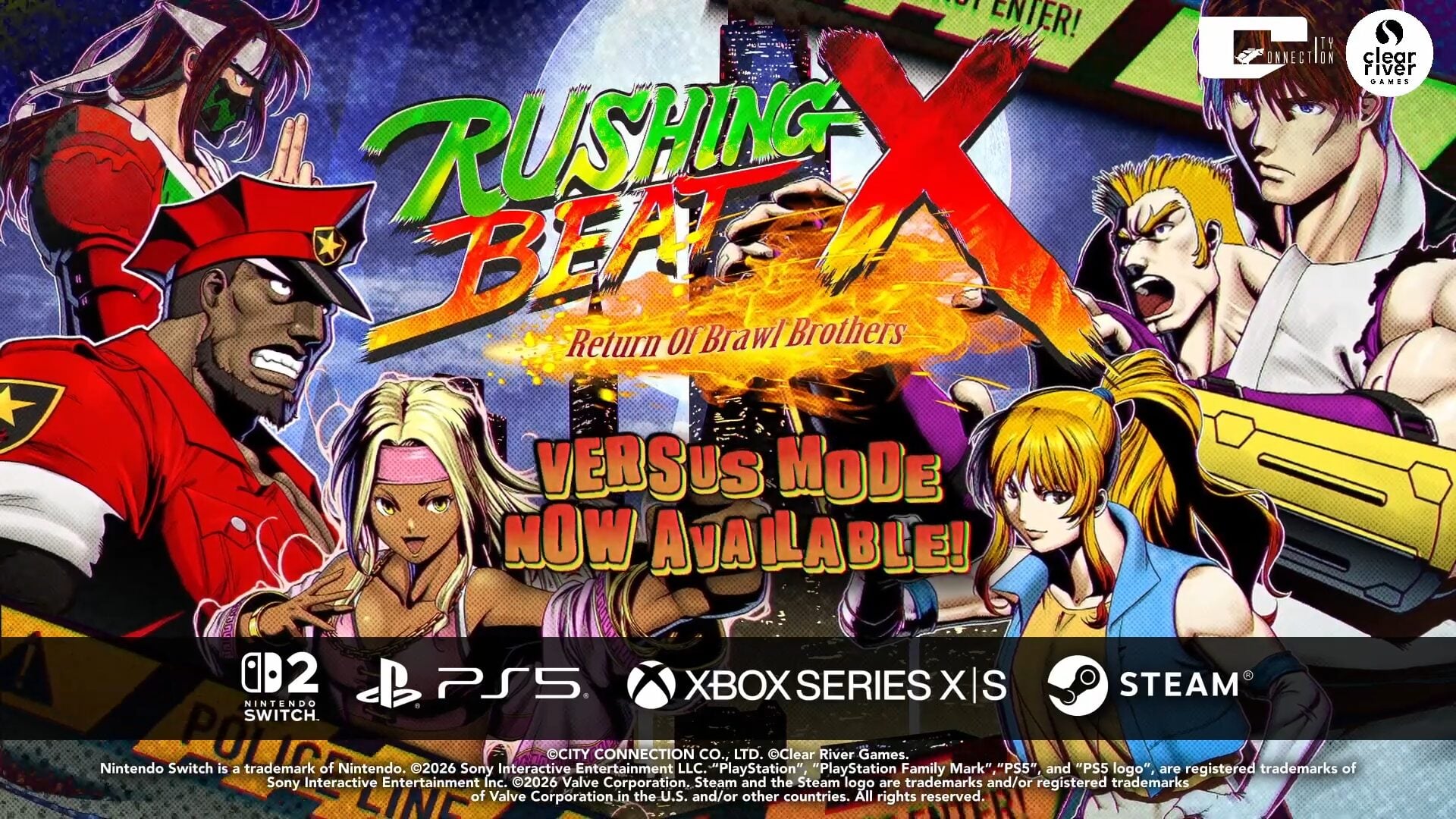 RUSHING BEAT X: Return of Brawl Brothers ‘Versus Mode’ update now available