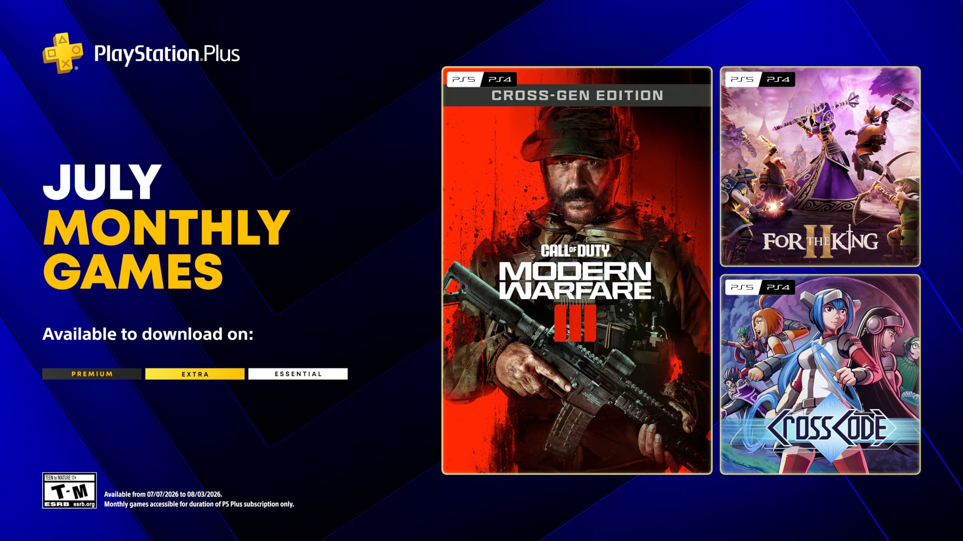 PlayStation Plus Monthly Games lineup for July 2026 announced