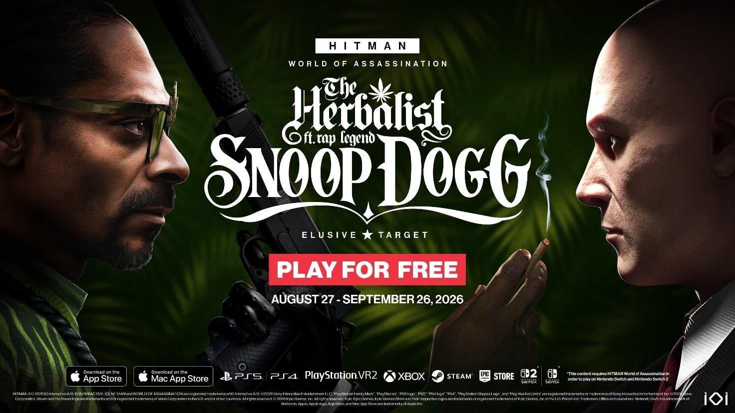HITMAN World of Assassination Elusive Target mission ‘The Herbalist’ starring Snoop Dogg launches August 27