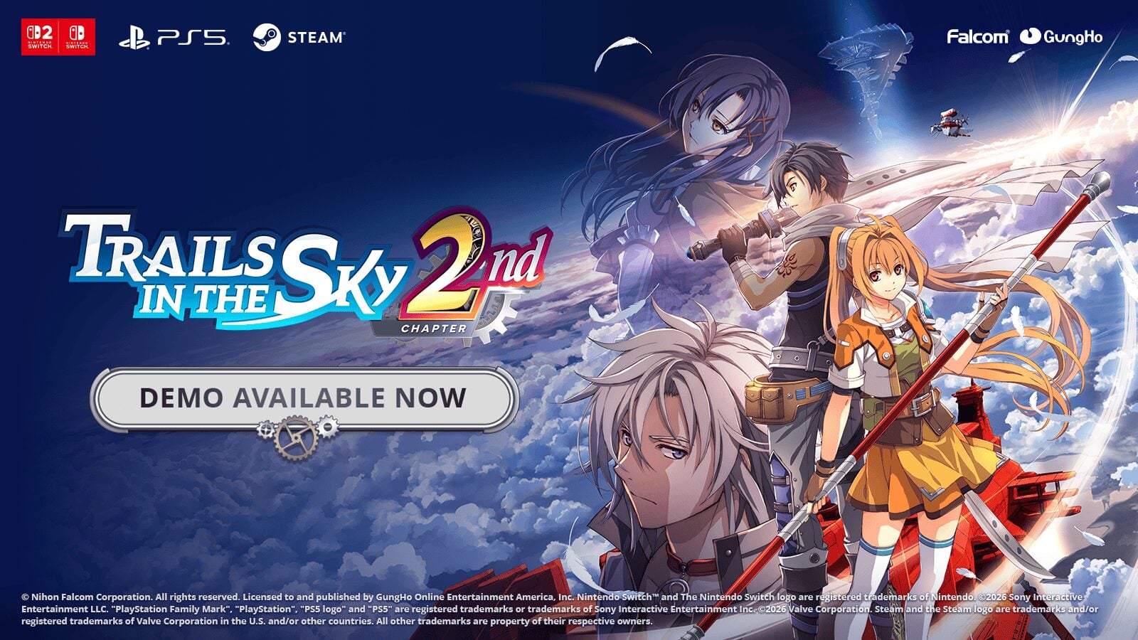 ئێستا دیمۆی Trails in the Sky بەشی دووەم بەردەستە