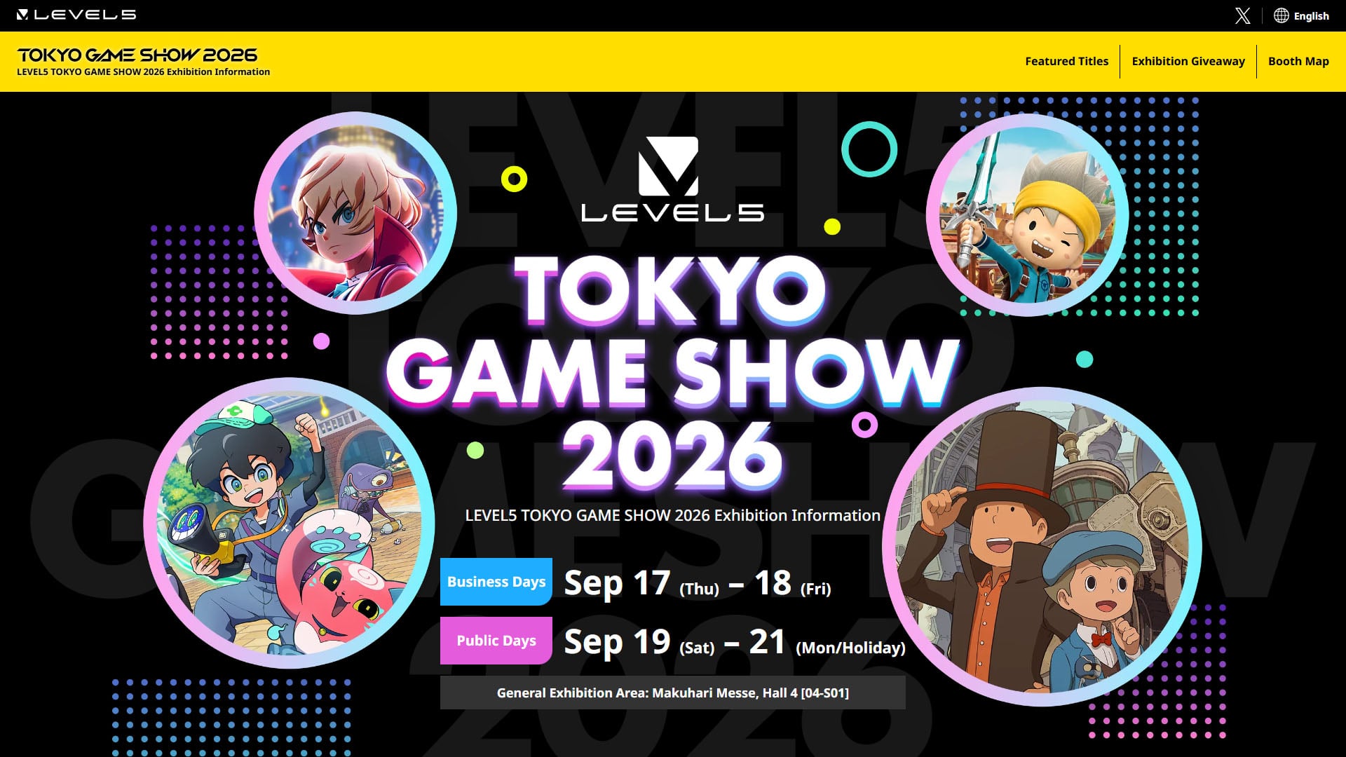 LEVEL-5 announces TGS 2026 lineup