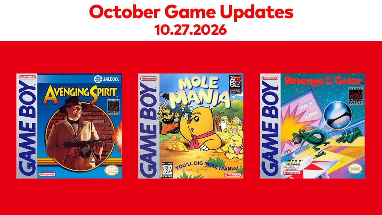 Nintendo adiciona Avenging Spirit, Mole Mania e Revenge of the 'Gator ao Switch Online em 27 de outubro