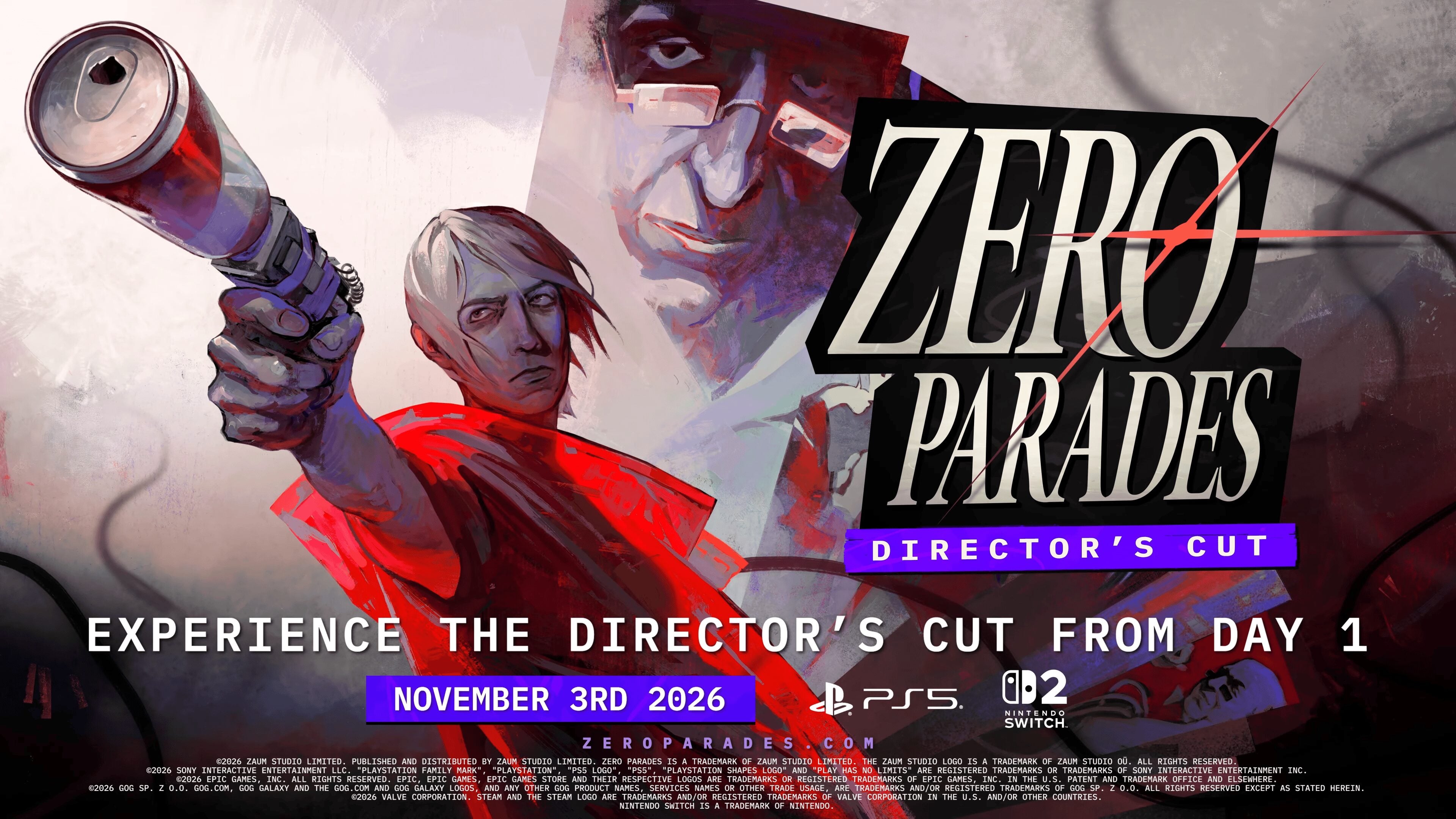 ZERO PARADES: Director’s Cut coming to Switch 2 on November 3 alongside PS5 version